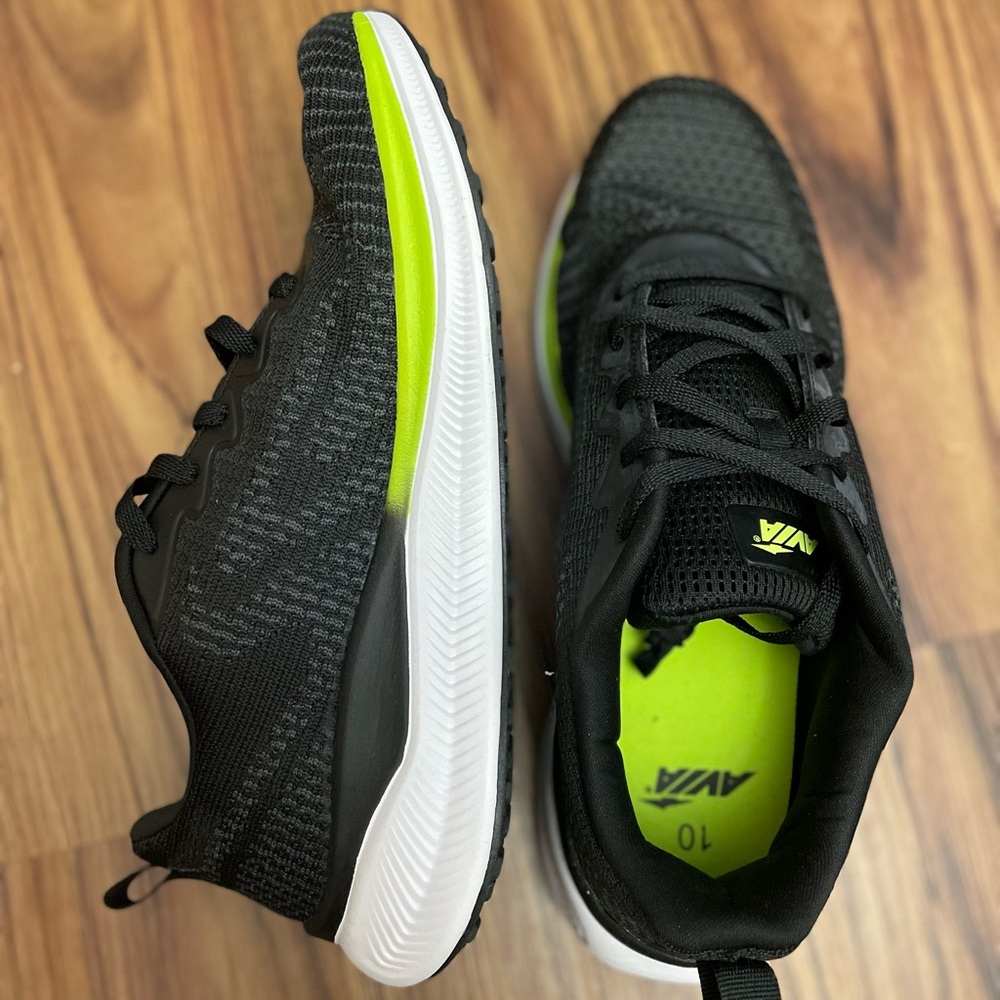 Avia Black and Neon Green Running Shoes